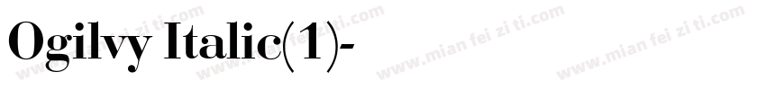 Ogilvy Italic(1)字体转换